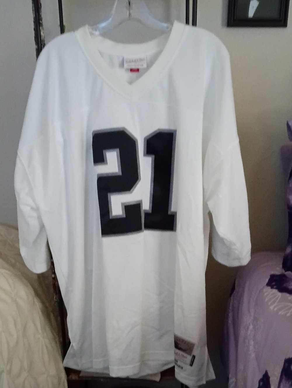 White Jersey Tee with Black '21' Graphic